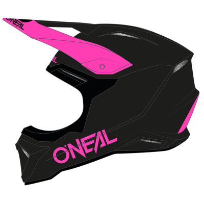 Παιδικό κράνος motocross O'NEAL 1SERIES SOLID ΜΑΥΡΟ/ΡΟΖ V.24
